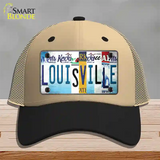 Louisville Strip Art Novelty License Plate Hat Tag Mesh / Khaki|Black