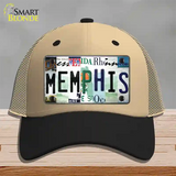 Memphis Strip Art Novelty License Plate Hat Tag Mesh / Khaki|Black