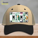 Miami Strip Art Novelty License Plate Hat Tag Mesh / Khaki|Black