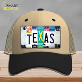 Texas Strip Art Novelty License Plate Hat Tag Mesh / Khaki|Black