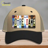 Notre Dame Strip Art Novelty License Plate Hat Tag Mesh / Khaki|Black