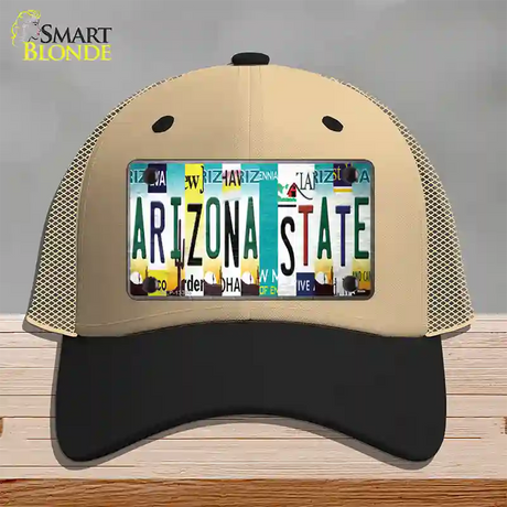 Arizona State Strip Art Novelty License Plate Hat Tag Mesh / Khaki|Black