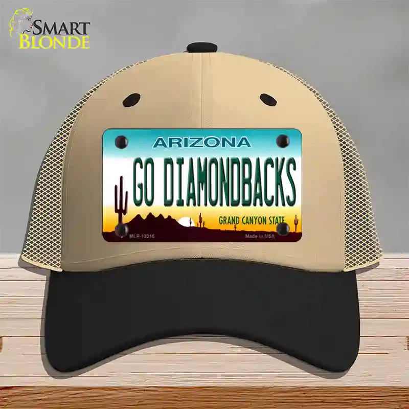 Go Diamondbacks Novelty License Plate Hat Tag Mesh / Khaki|Black