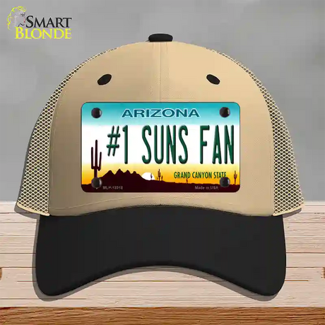 Number 1 Suns Fan Novelty License Plate Hat Tag Mesh / Khaki|Black