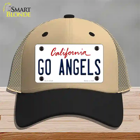 Go Angels Novelty License Plate Hat Tag Mesh / Khaki|Black