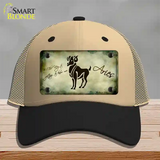 Aries Zodiac Novelty License Plate Hat Mesh / Khaki|Black