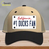 Number 1 Ducks Fan Novelty License Plate Hat Tag Mesh / Khaki|Black