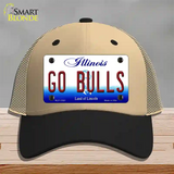 Go Bulls Novelty License Plate Hat Tag Mesh / Khaki|Black