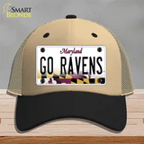 Go Ravens Novelty License Plate Hat Tag Mesh / Khaki|Black