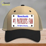 Number 1 Patriots Fan Novelty License Plate Hat Tag Mesh / Khaki|Black