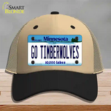 Go Timberwolves Novelty License Plate Hat Tag Mesh / Khaki|Black