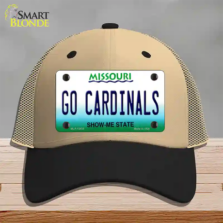 Missouri Plate Go Cardinals Novelty License Plate Hat Tag Mesh / Khaki|Black