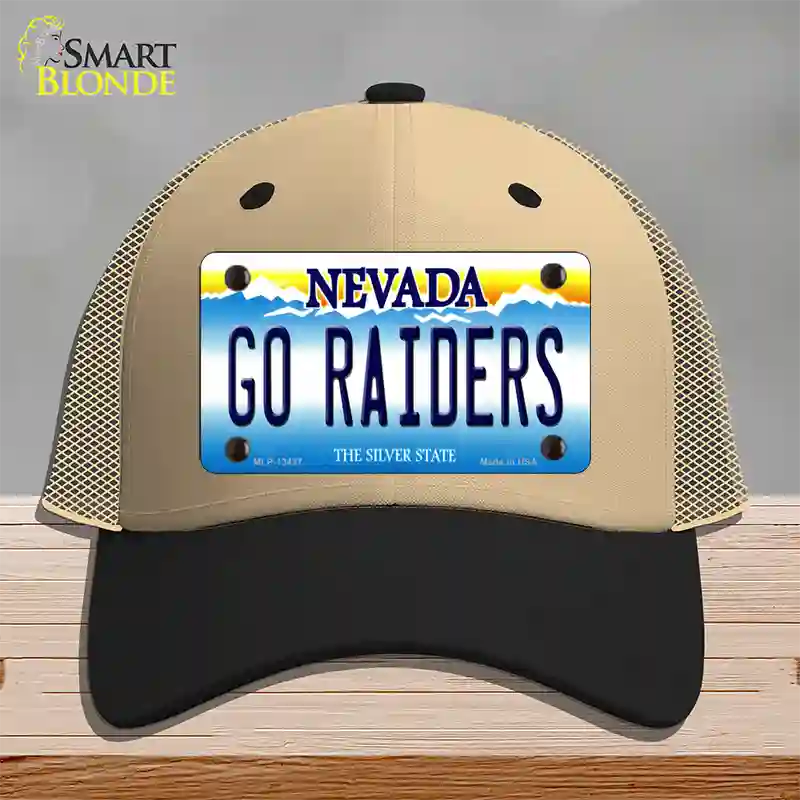 Go Raiders Nevada Novelty License Plate Hat Tag Mesh / Khaki|Black