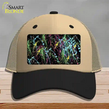 Paint Splashes Novelty License Plate Hat Mesh / Khaki|Black