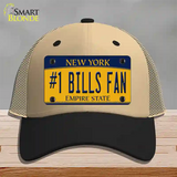 Number 1 Bills Fan Novelty License Plate Hat Tag Mesh / Khaki|Black