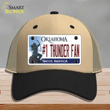 Number 1 Thunder Fan Novelty License Plate Hat Tag Mesh / Khaki|Black