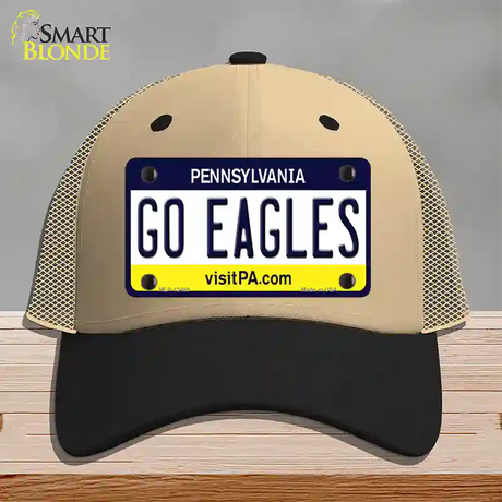 Go Eagles Novelty License Plate Hat Tag Mesh / Khaki|Black