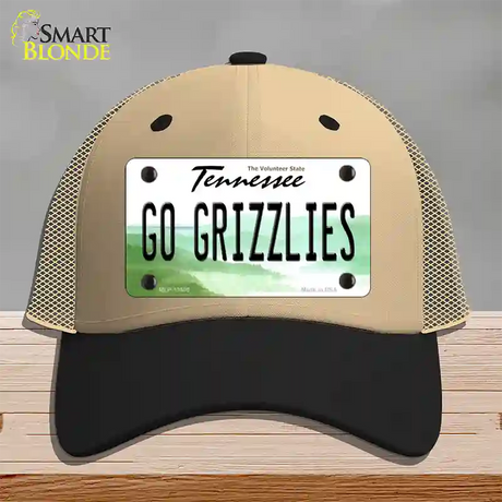 Go Grizzlies Novelty License Plate Hat Tag Mesh / Khaki|Black