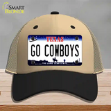 Go Cowboys Novelty License Plate Hat Tag Mesh / Khaki|Black