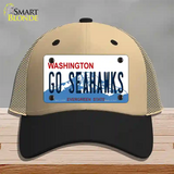 Go Seahawks Novelty License Plate Hat Tag Mesh / Khaki|Black