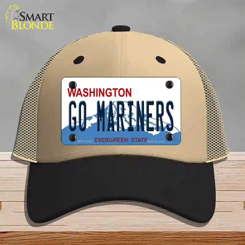 Go Mariners Novelty License Plate Hat Tag Mesh / Khaki|Black