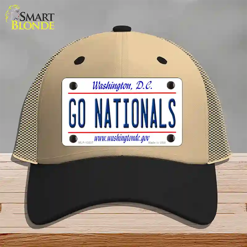 Go Nationals Novelty License Plate Hat Tag Mesh / Khaki|Black