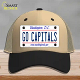 Go Capitals Novelty License Plate Hat Tag Mesh / Khaki|Black