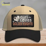 This Girl Loves Her Golden Knights Novelty License Plate Hat Tag Mesh / Khaki|Black