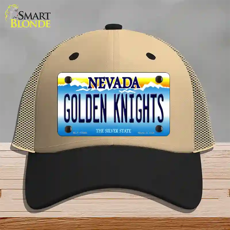 Golden Knights Novelty License Plate Hat Tag Mesh / Khaki|Black