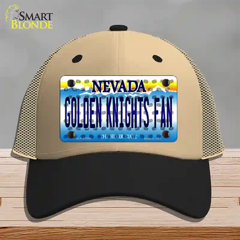 Golden Knights Fan Novelty License Plate Hat Tag Mesh / Khaki|Black