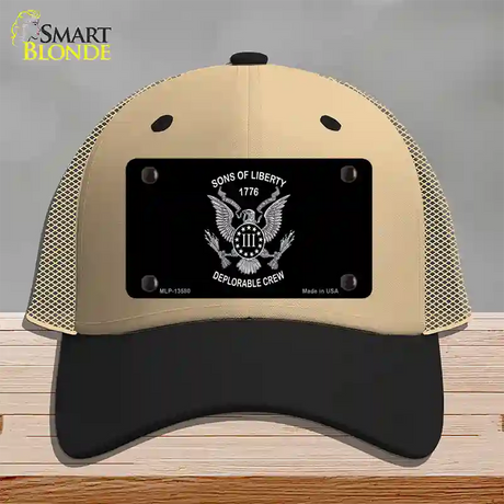 Sons of Liberty 1776 Novelty License Plate Hat Tag Mesh / Khaki|Black