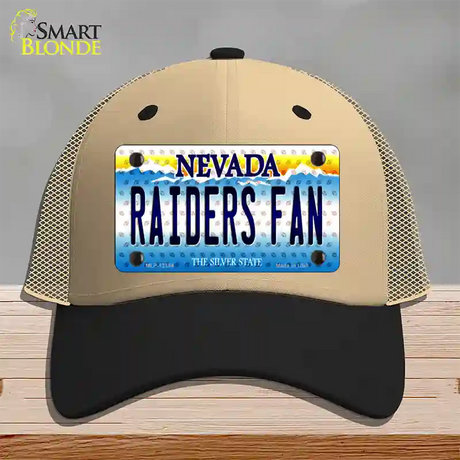 Raiders Fan Nevada Novelty License Plate Hat Tag Mesh / Khaki|Black