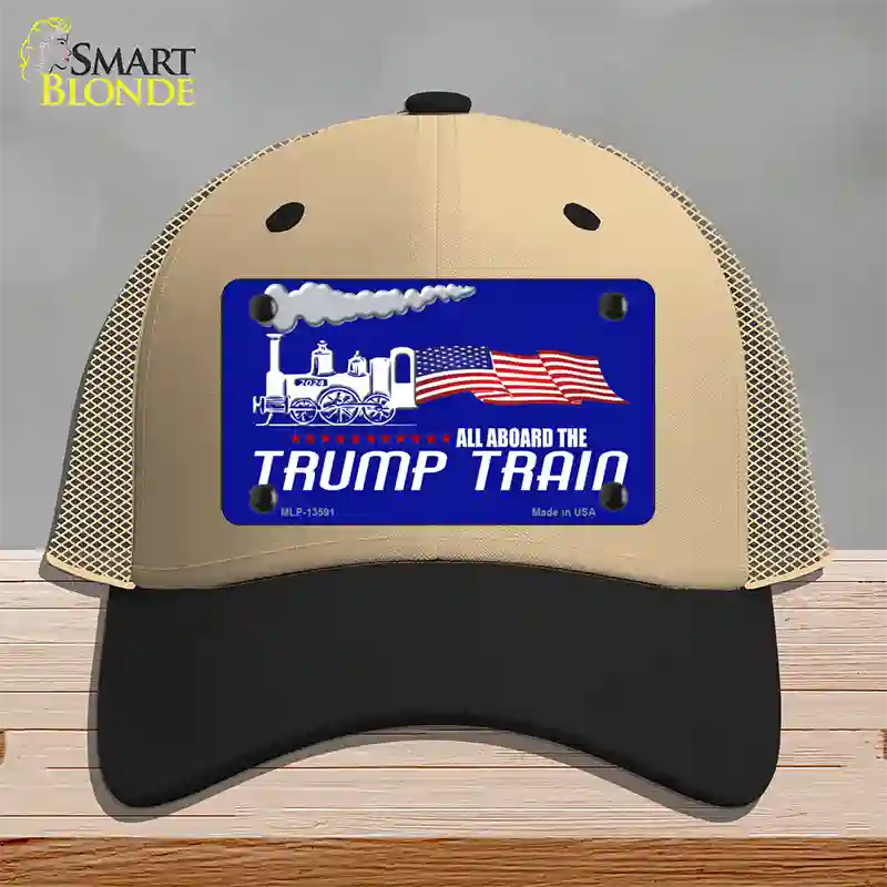 Trump Train Novelty License Plate Hat Tag Mesh / Khaki|Black