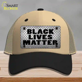 Black Lives Matter Diamond Plate Novelty License Plate Hat Tag Mesh / Khaki|Black