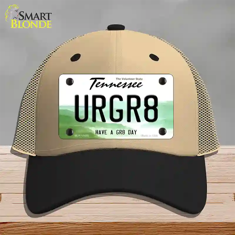 URGR8 Novelty License Plate Hat Tag Mesh / Khaki|Black