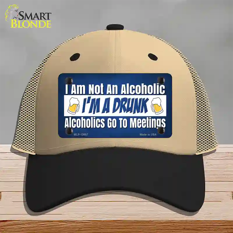 Im A Drunk Novelty License Plate Hat Tag Mesh / Khaki|Black