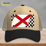 Alabama Racing Flag Novelty License Plate Hat Tag Mesh / Khaki|Black