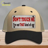 Dont Touch Me Novelty License Plate Hat Tag Mesh / Khaki|Black