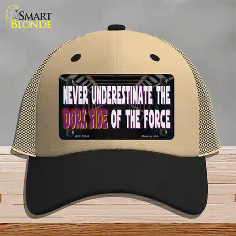 The Dork Side Novelty License Plate Hat Tag Mesh / Khaki|Black