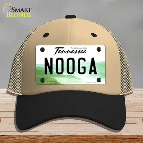 Nooga Tennessee Novelty License Plate Hat Tag Mesh / Khaki|Black