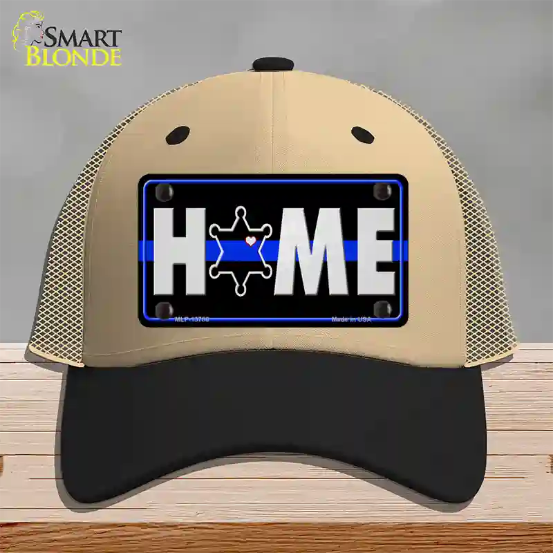 Home Sheriff Badge Novelty License Plate Hat Tag Mesh / Khaki|Black