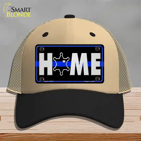 Home Sheriff Badge Novelty License Plate Hat Tag Mesh / Khaki|Black