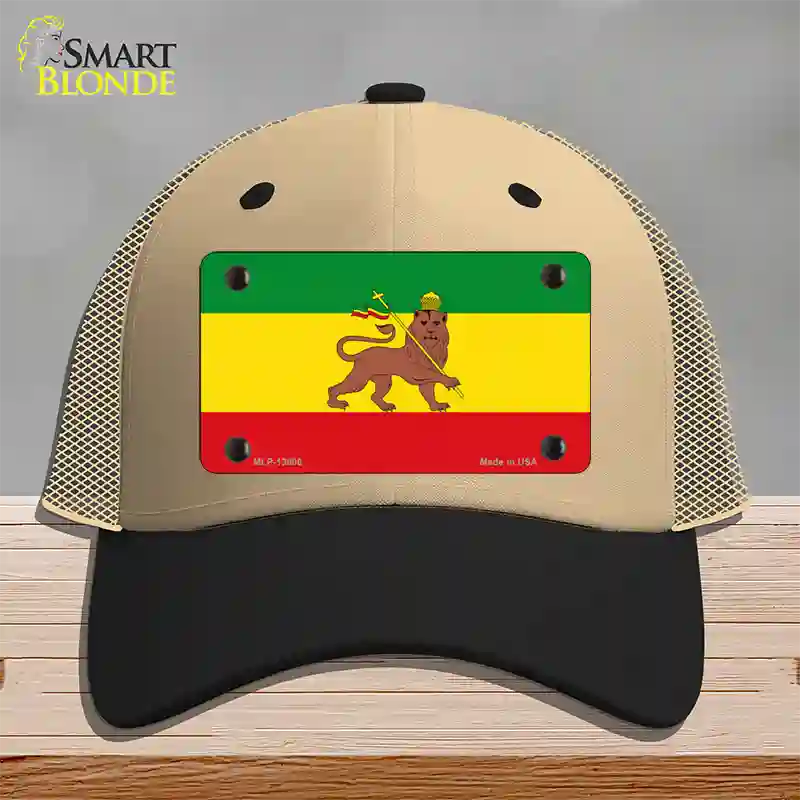 Ethiopia Flag Novelty License Plate Hat Tag Mesh / Khaki|Black