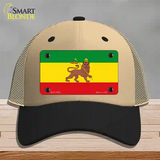 Ethiopia Flag Novelty License Plate Hat Tag Mesh / Khaki|Black