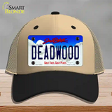 Deadwood South Dakota Novelty License Plate Hat Tag Mesh / Khaki|Black