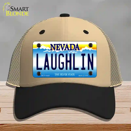 Laughlin Nevada Novelty License Plate Hat Tag Mesh / Khaki|Black