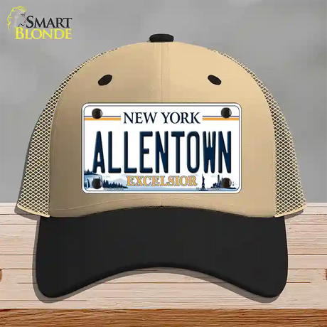 Allentown Excelsior New York Novelty License Plate Hat Tag Mesh / Khaki|Black