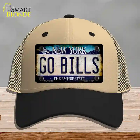 Go Bills New York Rusty Novelty License Plate Hat Tag Mesh / Khaki|Black