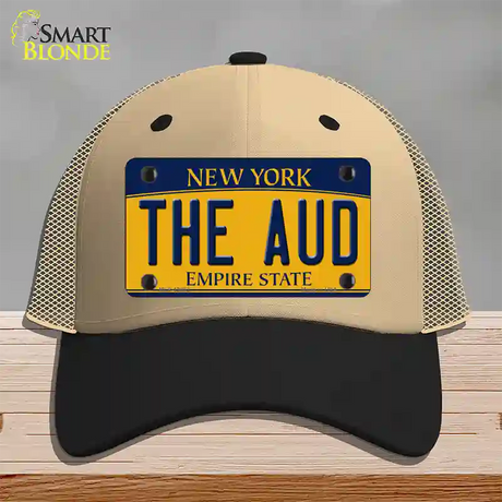 The Aud NY Yellow Novelty License Plate Hat Tag Mesh / Khaki|Black