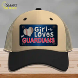 This Girl Loves Guardians Novelty License Plate Hat Tag Mesh / Khaki|Black